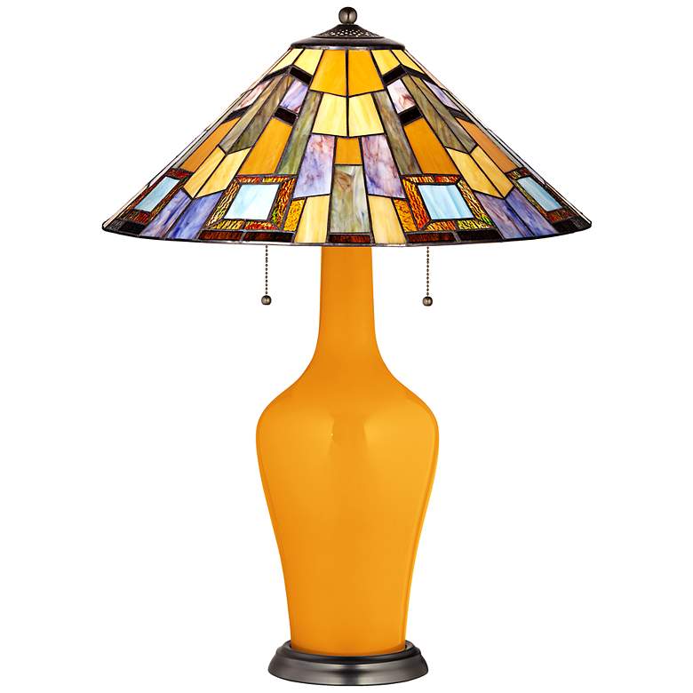 Image 1 Clara Table Lamp in Carnival with Geo Earth Shade