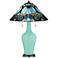 Clara Table Lamp in Rapture Blue with Harvest Shade