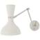 Clare 10.13"H Modern Brass Adjustable Armed Wall Sconce w/ Mint/Lily Shade