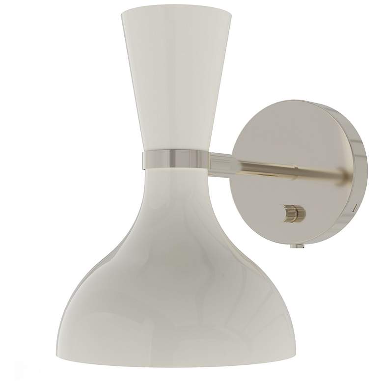 Image 1 Clare 10.13"H Modern Brass Adjustable Armed Wall Sconce w/ Mint Shade