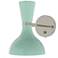 Clare 10.13"H Modern Brass Adjustable Armed Wall Sconce w/ Peacock Shade