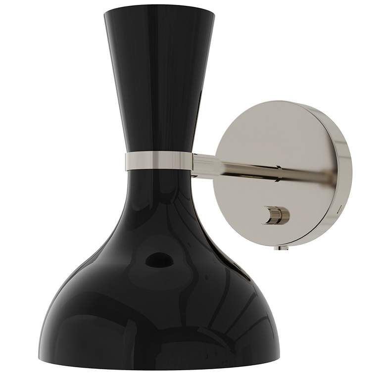 Image 1 Clare 10.13"H Modern Brass Adjustable Armed Wall Sconce w/ Sugar Plum Shade