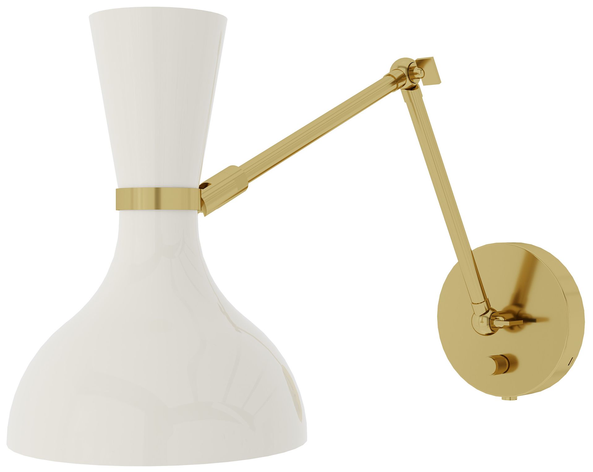 Clare 10.13"H Modern Brass Finish Wall Sconce with Mint/Lily Made to Order