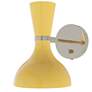 1_Clare 10.13"H Nickel Adjustable Armed Wall Sconce w/ Obsidian/Bone Shade