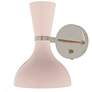 1_Clare 10.13"H Nickel Adjustable Armed Wall Sconce w/ Rose Water Shade
