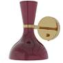 1_Clare 10.13"H Nickel Adjustable Armed Wall Sconce w/ Sugar Plum Shade