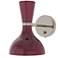Clare 10.13"H Polished Nickel Adjustable Armed Wall Sconce w/ Sunset Shade