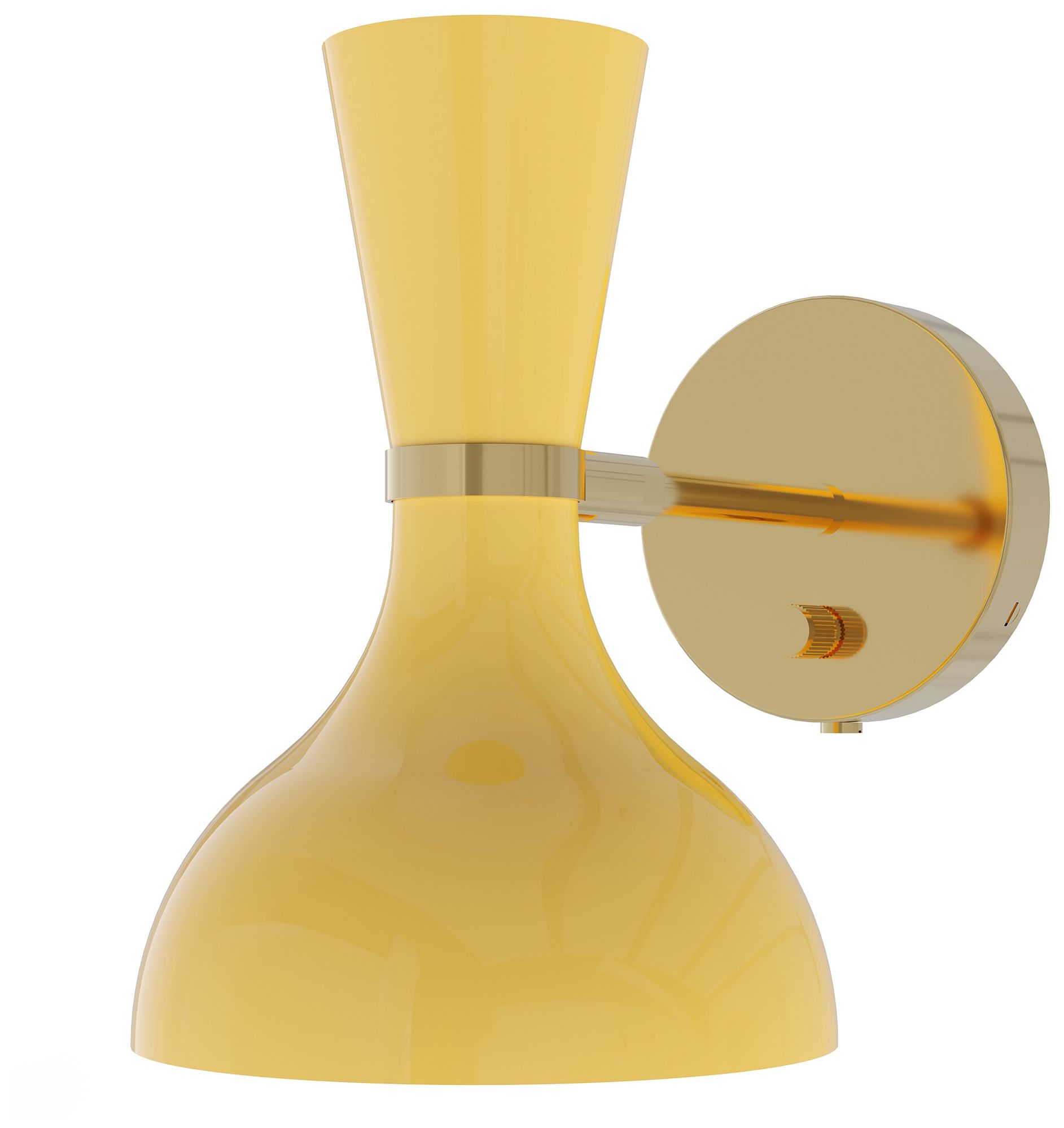 Clare 10.13"H Polished Nickel Wall Sconce with Obsidian/Bone Made to Order