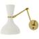 Clare 10.13" High Modern Brass Finish Wall Sconce with Mint/Lily Shade
