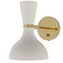 1_Clare 10.13" High Modern Brass Finish Wall Sconce with Mint Shade