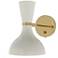 Clare 10.13" High Modern Brass Finish Wall Sconce with Mint Shade