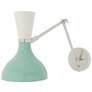 1_Clare 10.13" High Modern Brass Finish Wall Sconce with Rose Water Shade