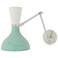 Clare 10.13" High Modern Brass Finish Wall Sconce with Rose Water Shade