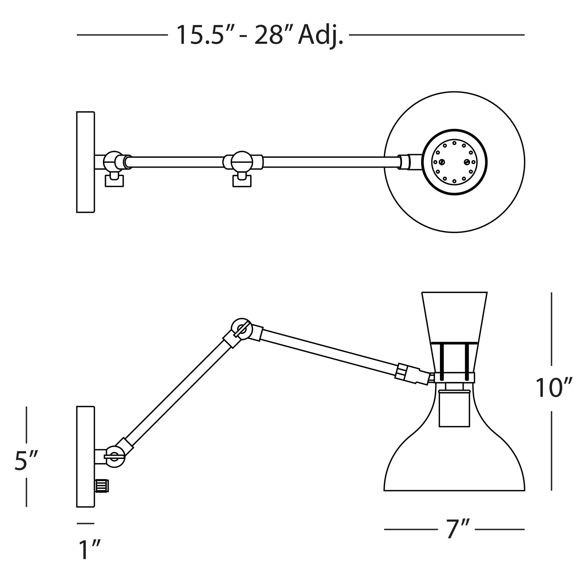 Image 2 Clare 10.13" High Modern Brass Finish Wall Sconce with Rose Water Shade more views
