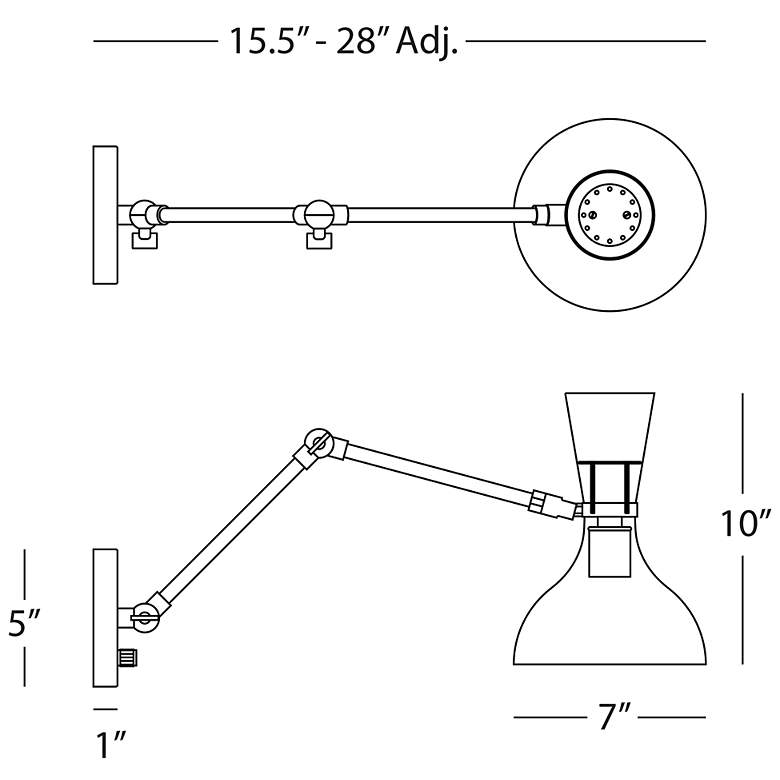 Image 2 Clare 10.13" High Modern Brass Finish Wall Sconce with Rose Water Shade more views