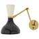 Clare 10.13" High Modern Brass Finish Wall Sconce with Sunset Shade