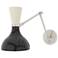 Clare 10.13" High Modern Brass Wall Sconce with Sugar Plum/Rose Water Shade