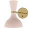 Clare 10.13" High Polished Nickel Finish Wall Sconce with Rose Water Shade
