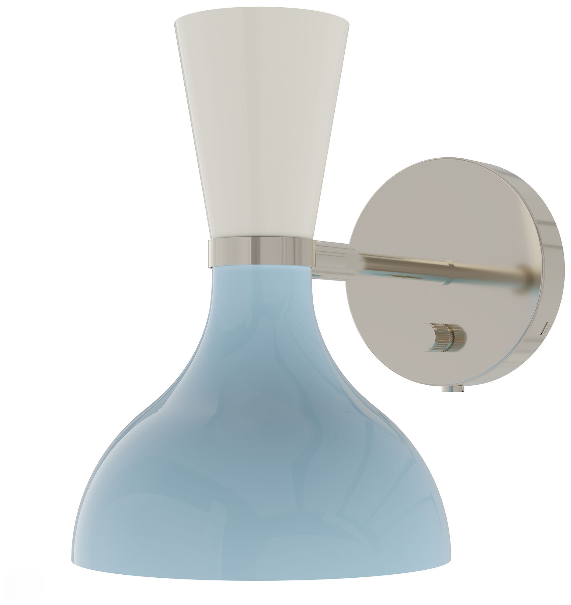 Clare 10.13" Brass Adjustableed Wall Sconce w/Baby Blue/Lily Made to O