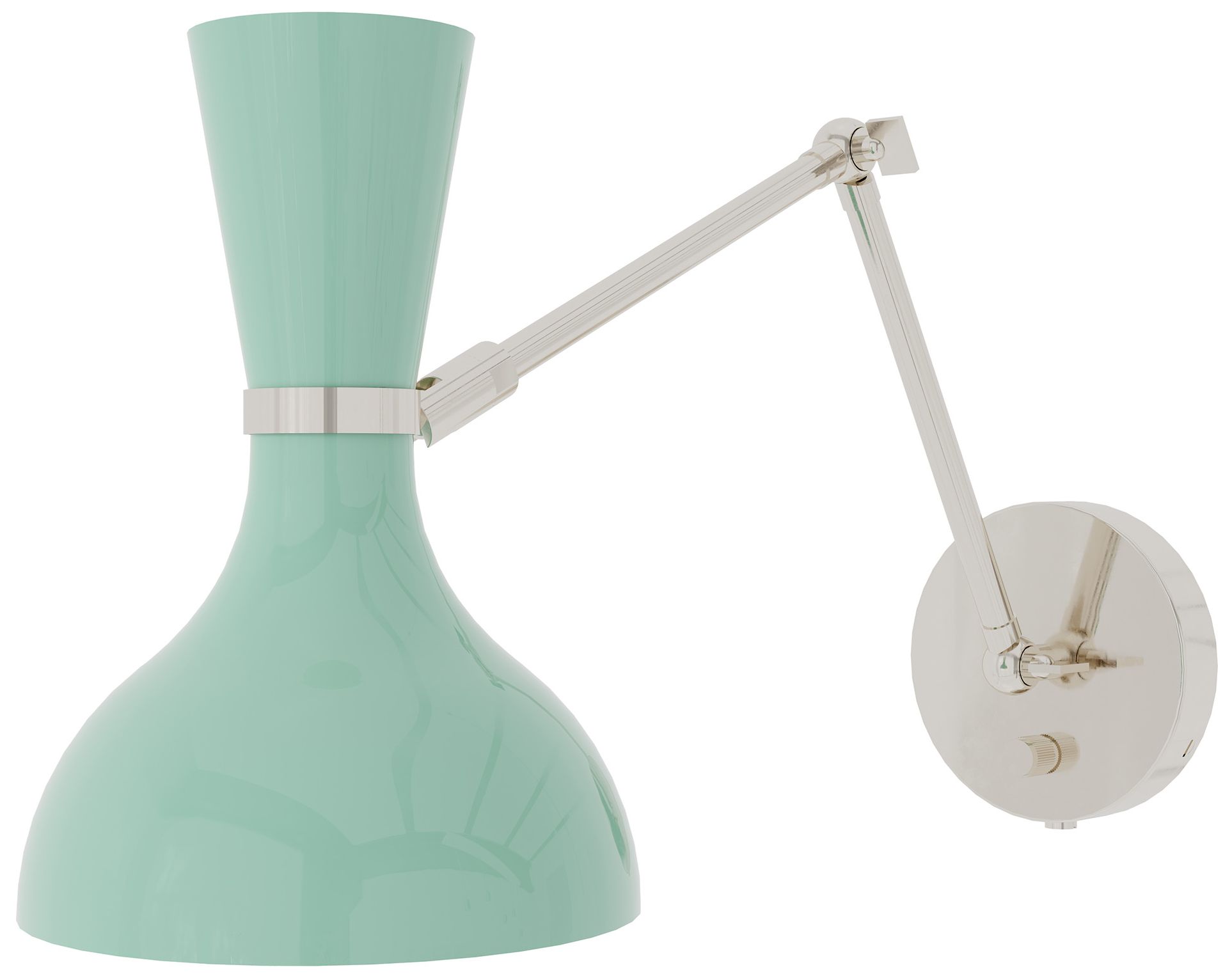 Clare 10.13" Modern Brass Adjustable Wall Light w/Rose Water Made to O