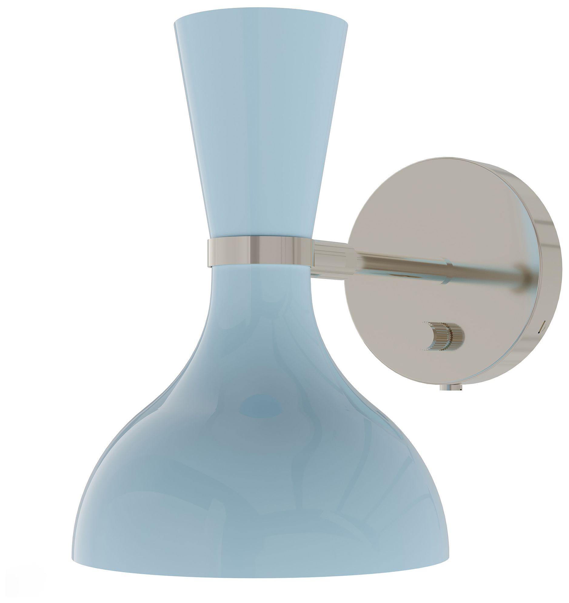 Clare 10.13"H Modern Brass Wall Sconce with Baby Blue/Lily Made to Ord