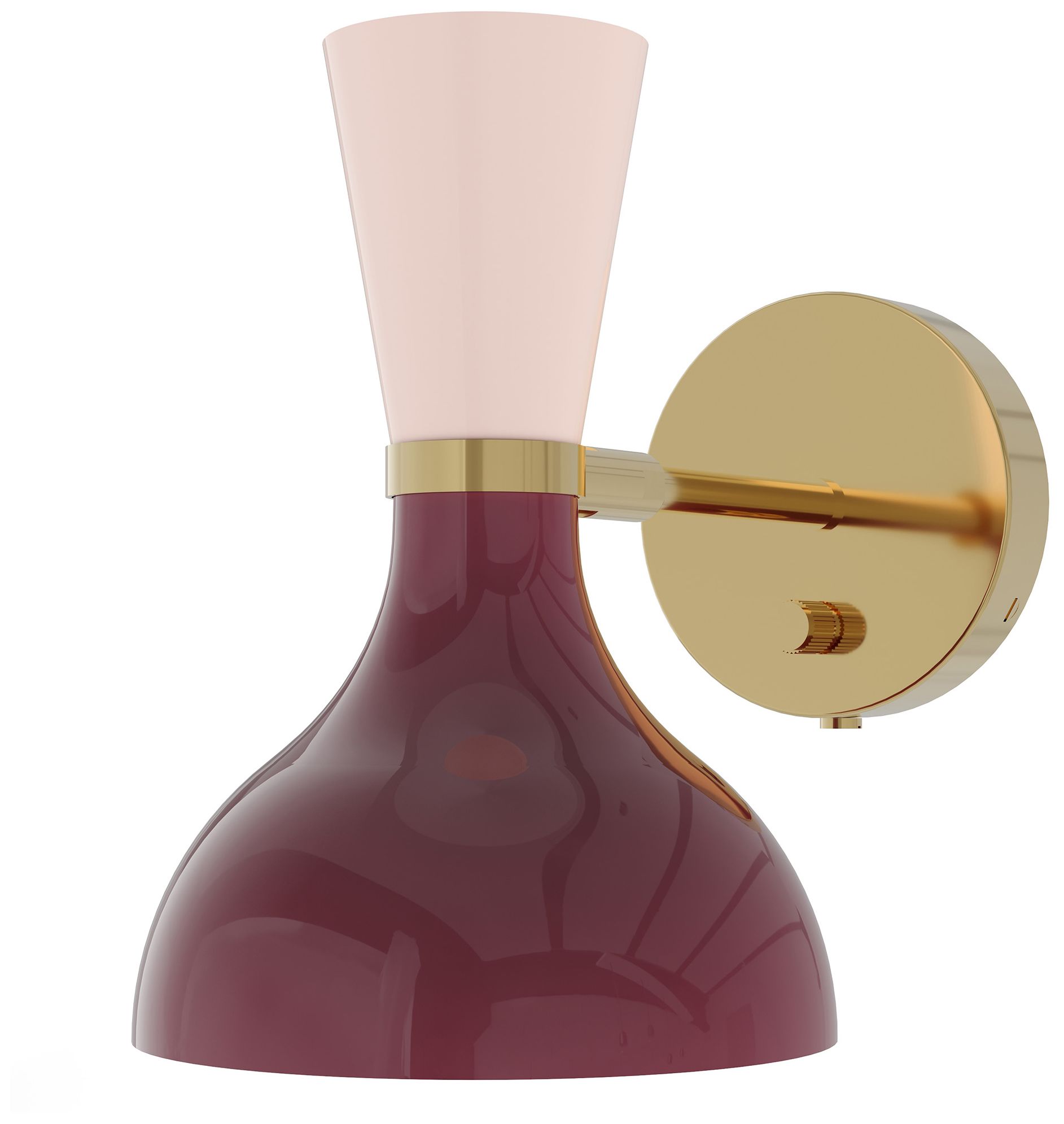 Clare 10.13"H Polished Nickel Wall Sconce with Sugar Plum Made to Orde