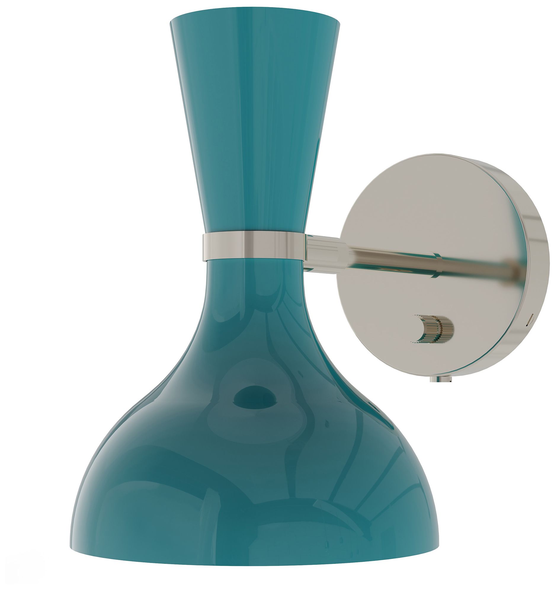 Clare 10.13" Nickel Adjustable Armed Wall Sconce w/Mint Made to Order