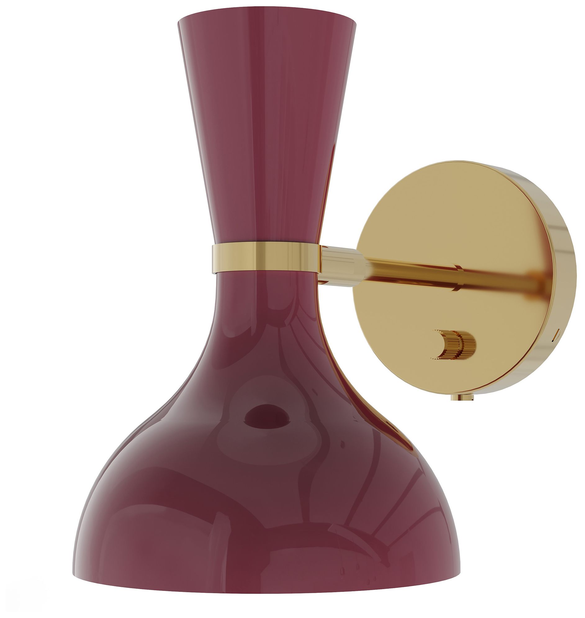Clare 10.13" Nickel Adjustableed Wall Sconce w/Sugar Plum Made to Order