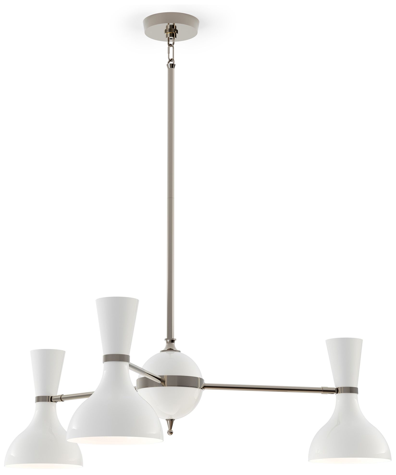 Clare 27.75"W Polished Nickel Finish Chandelier with Lily Made to Order