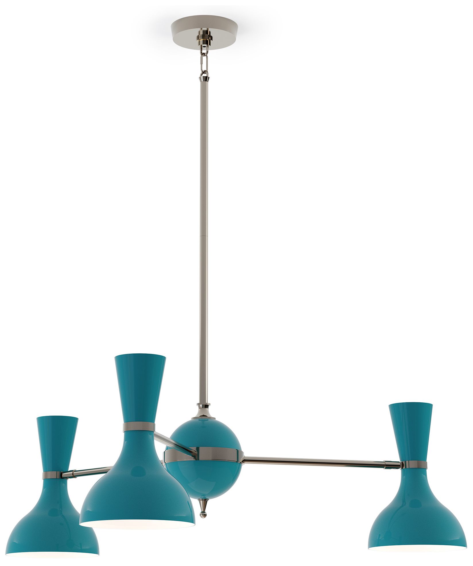 Clare 27.75"W Polished Nickel Finish Chandelier with Peacock Made to Order