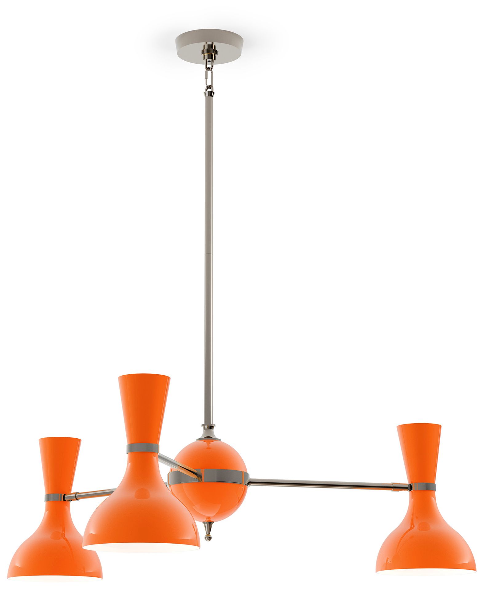 Clare 27.75"W Polished Nickel Finish Chandelier with Pumpkin Made to Order