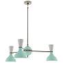 Clare 27.75" Wide 3 Light Nickel Chandelier With Mint And Lily Shades