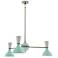 Clare 27.75" Wide 3 Light Nickel Chandelier With Mint And Lily Shades