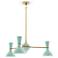 Clare 27.75" Wide Modern Brass Finish Chandelier with Mint Shade