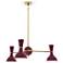 Clare 27.75" Wide Modern Brass Finish Chandelier with Sugar Plum Shade