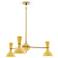 Clare 27.75" Wide Modern Brass Finish Chandelier with Sunset Shade
