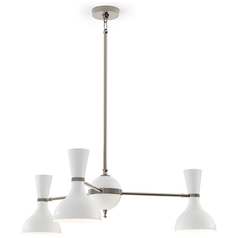 Image 1 Clare 27.75" Wide Polished Nickel Finish Chandelier with Lily Shade