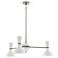 Clare 27.75" Wide Polished Nickel Finish Chandelier with Lily Shade