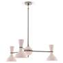 1_Clare 27.75" Wide Polished Nickel Finish Chandelier with Rose Water Shade
