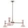 Clare 27.75" Wide Polished Nickel Finish Chandelier with Rose Water Shade