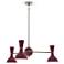 Clare 27.75" Wide Polished Nickel Finish Chandelier with Sugar Plum Shade