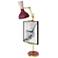 Clare 30.38"H Modern Brass Easel Table Lamp w/ Sugar Plum/Rose Water Shade