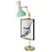Clare 30.38" High Modern Brass Finish Easel Table Lamp with Mint/Lily Shade