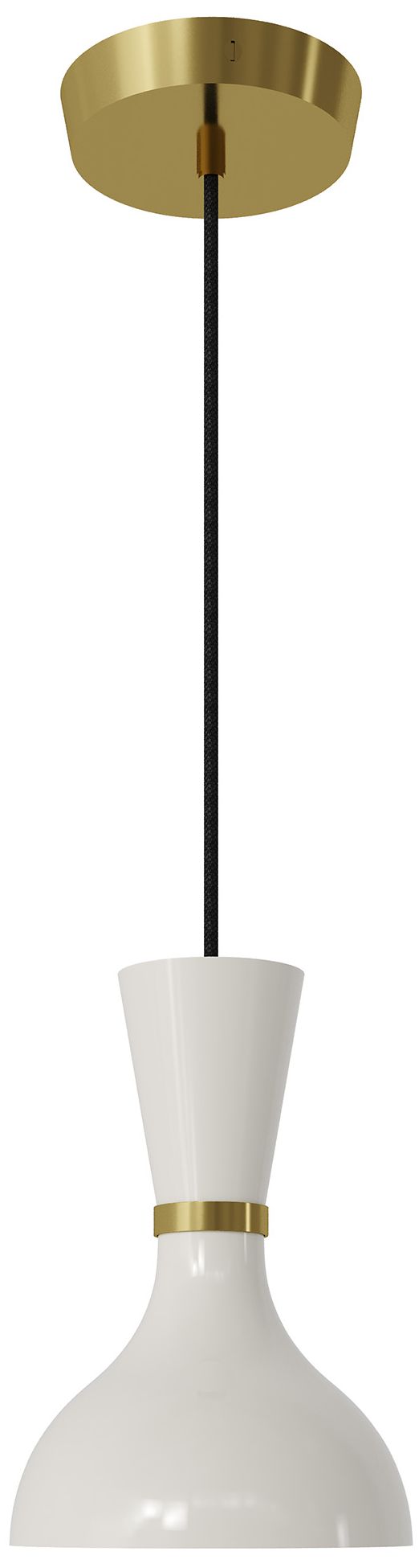 Clare 7" Wide Modern Brass Finish Pendant with Lily Shade - Made to Order