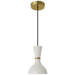 Clare 7" Wide Modern Brass Finish Pendant with Lily Shade