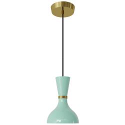 Clare 7" Wide Modern Brass Finish Pendant with Mint Shade
