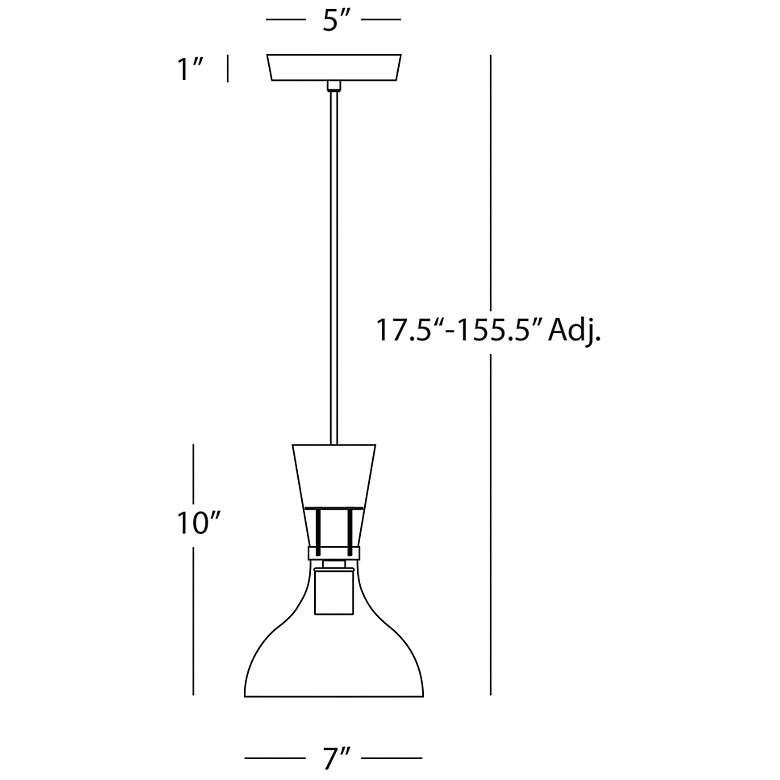 Image 2 Clare 7" Wide Modern Brass Finish Pendant with Rose Water Shade more views