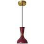 Clare 7" Wide Modern Brass Finish Pendant with Sugar Plum Shade