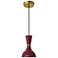 Clare 7" Wide Modern Brass Finish Pendant with Sugar Plum Shade