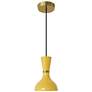 1_Clare 7" Wide Modern Brass Finish Pendant with Sunset Shade